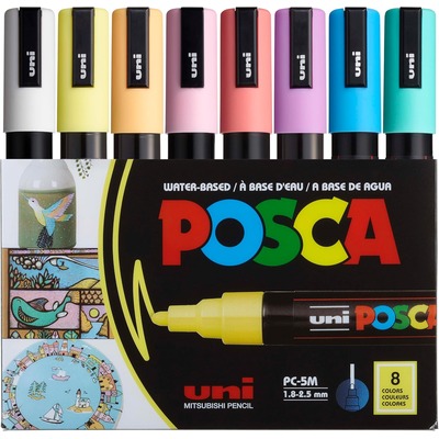 Uni Posca PC-5M Soft Colors PAC 08C