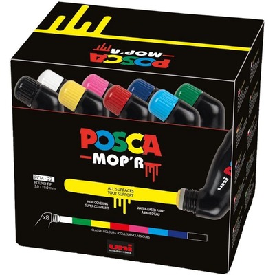 UNI POSCA MOP'R Box 08 EA Assorted