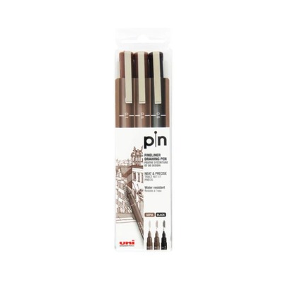 Uni Pin Fine Liner PAC 03ea BK SA 1X3