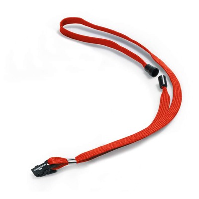 NAME BADGE TEXTILE STRAP WITH PLASTIC CLIP 44 CMS 8119 RED DURABLE