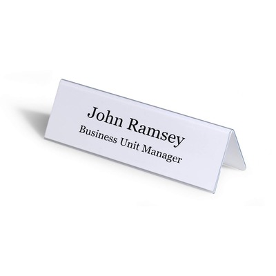 NAME SIGN HOLDER (122)61X210MM ROOF TYPE TABLE TOP 8052 DURABLE