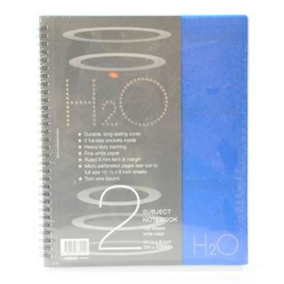 NOTE BOOK 2 SUBJECT 10X8 100L H2O-2 GRANDLUXE