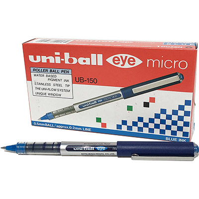 PEN EYE MICRO  EXTRA FINE UB150 0.5 UNI 1X12 BLUE