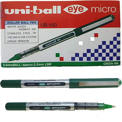 PEN EYE MICRO  EXTRA FINE UB150 0.5 UNI 1X12 GREEN