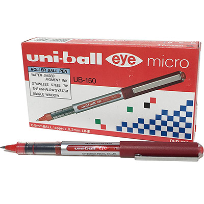 PEN EYE MICRO  EXTRA FINE UB150 0.5 UNI 1X12 RED