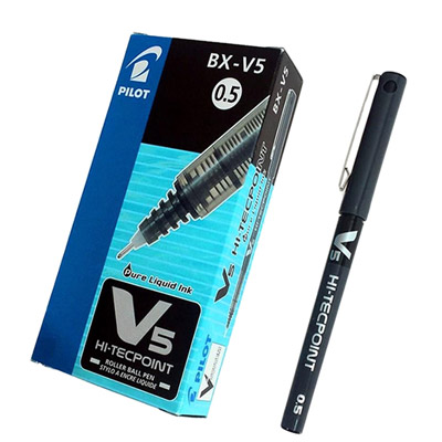 PEN HI-TEC V5 EX-FINE PILOT 1X12 BLACK