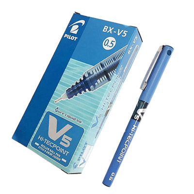 PEN HI-TEC V5 EX-FINE PILOT 1X12 BLUE