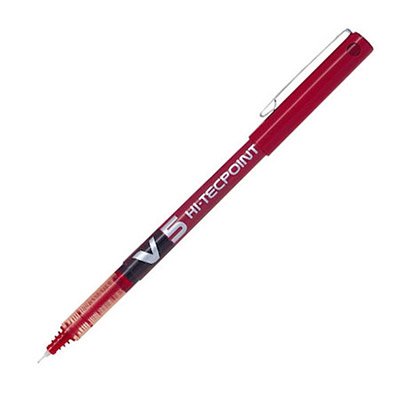 PEN HI-TEC V5 EX-FINE PILOT RED