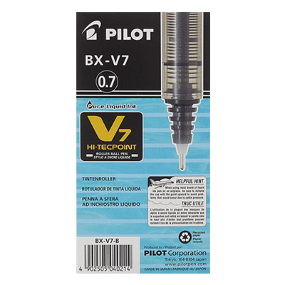 PEN HI-TEC  V7 FINE PILOT 1X12 BLACK