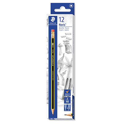 PENCIL WITH ERASER 122HB 1X12 STAEDTLER