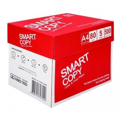 PHOTOCOPY PAPER A4 80GM WHITE SMARTCOPY 1X5 REAMS