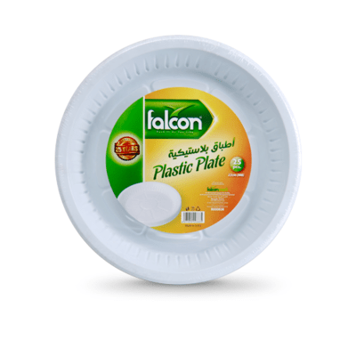 PLASTIC PLATES 22 CMS 1X25 FALCON PACK