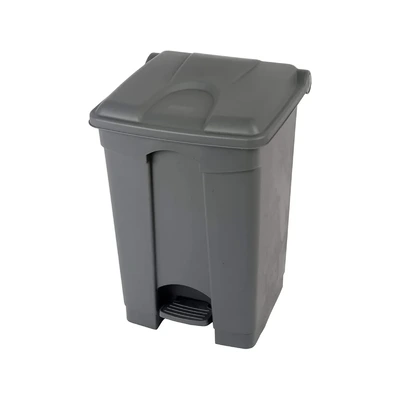 PLASTIC WASTE BIN WITH PEDAL 45 LITERS GREY