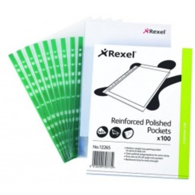 POCKET PLASTIC A4 12265 TOP OPEN REXEL 1X100