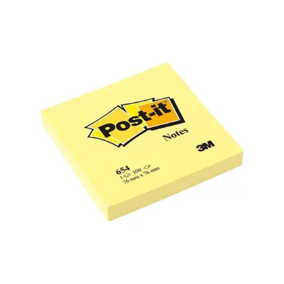 POST IT PAD 3X3 654 YELLOW SINGLE