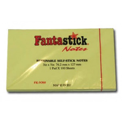 POST IT PAD FANTASTICK 5X3 YELLOW 1X12