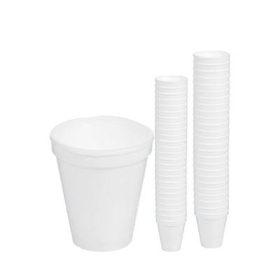 STYROFOAM DISPOSABLE CUPS FOR COFFEE/TEA 6 OZ. 1X25 