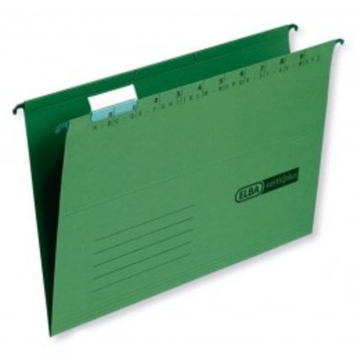 SUSPENSION FILE FOOLSCAP V+ 235X375 DARK GREEN 52187 ELBA 1X25