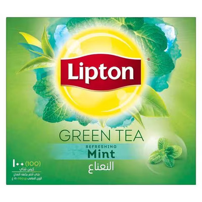 TEA BAGS LIPTON GREEN MINT 100 BAGS